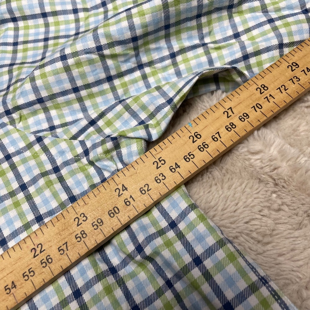 Fairway & Greene Mens Compton Check Bandon Dunes Golf Shirt XL Blue Green NEW - Picture 8 of 10